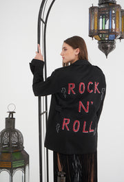 Rock 'N' Roll Army Jacket Black
