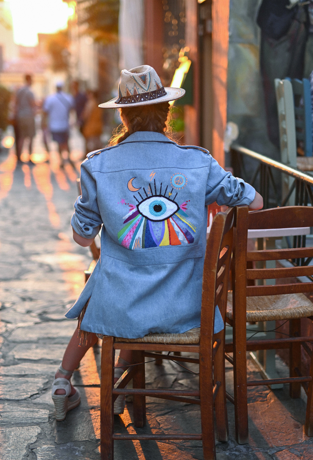 Rainbow Eye Safari Jacket Denim