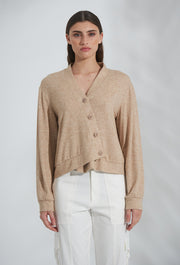 Lucky Knitted Cardigan Beige