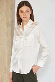 Silk Touch Off-White Shirt